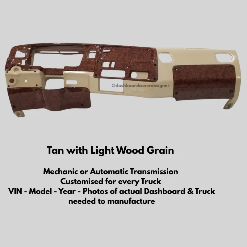 Complete Fiberglass Dashboard Light Wood Grain with Tan – Auto Or Mechanic Transmission - Image 2
