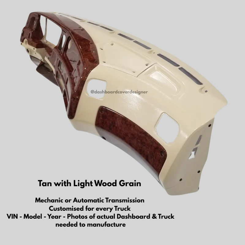 Complete Fiberglass Dashboard Light Wood Grain with Tan – Auto Or Mechanic Transmission - Image 3