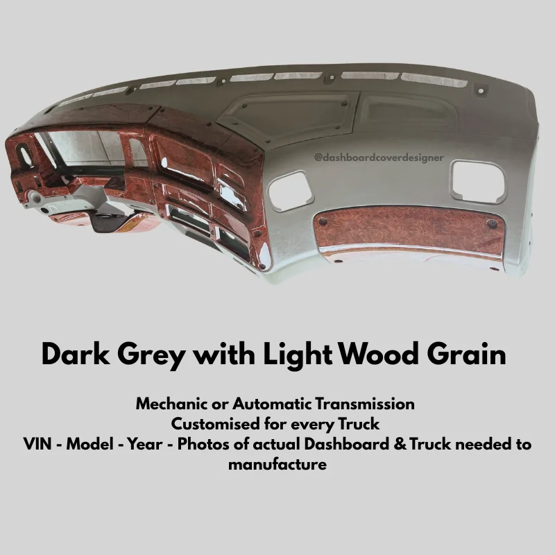 Complete Fiberglass Dashboard Dark Grey with Wood Grain – Auto Or Mechanic Transmission - Image 3