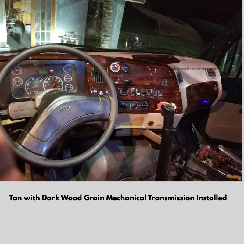 Complete Fiberglass Dashboard Dark Grey with Wood Grain – Auto Or Mechanic Transmission - Image 4