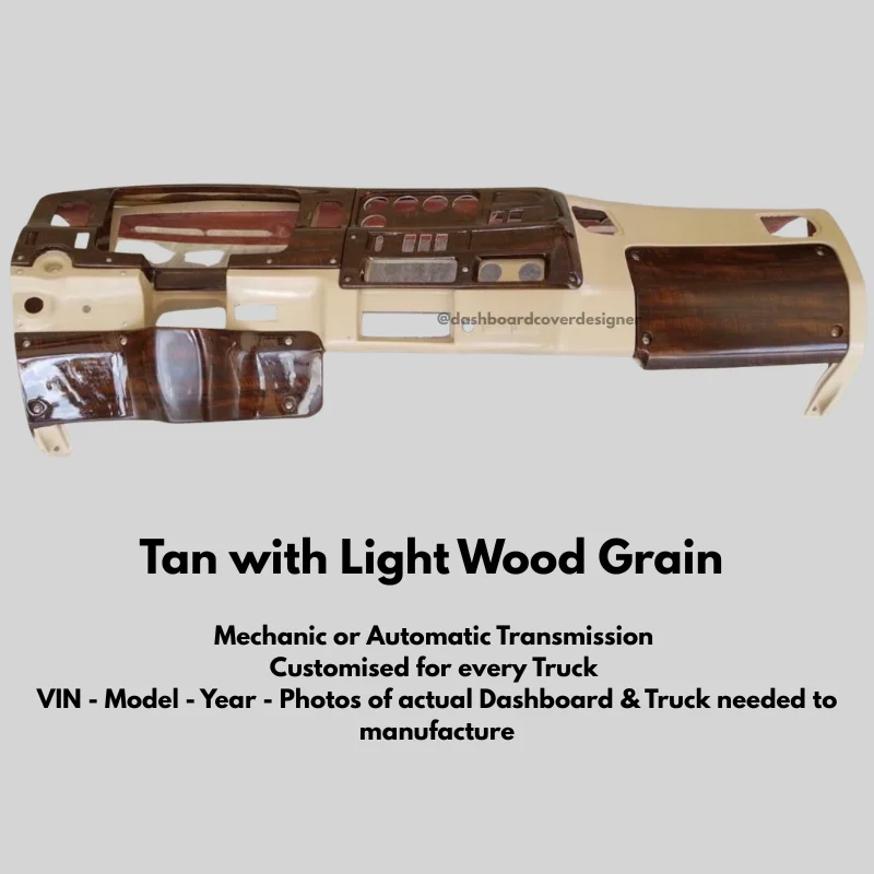 Complete Fiberglass Dashboard Light Wood Grain with Tan – Auto Or Mechanic Transmission - Image 6