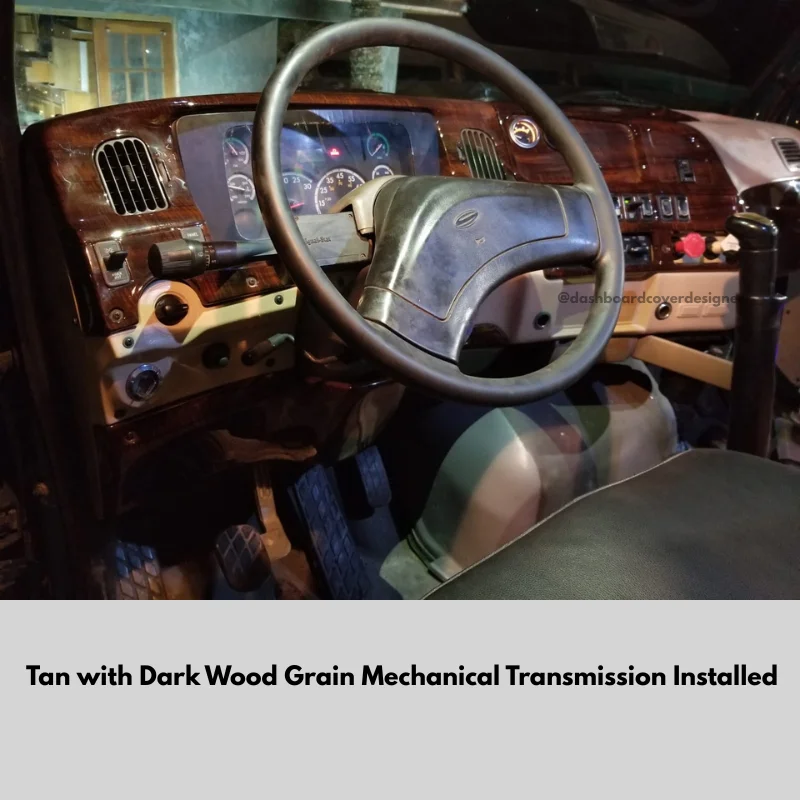 Complete Fiberglass Dashboard Dark Grey with Wood Grain – Auto Or Mechanic Transmission - Image 5