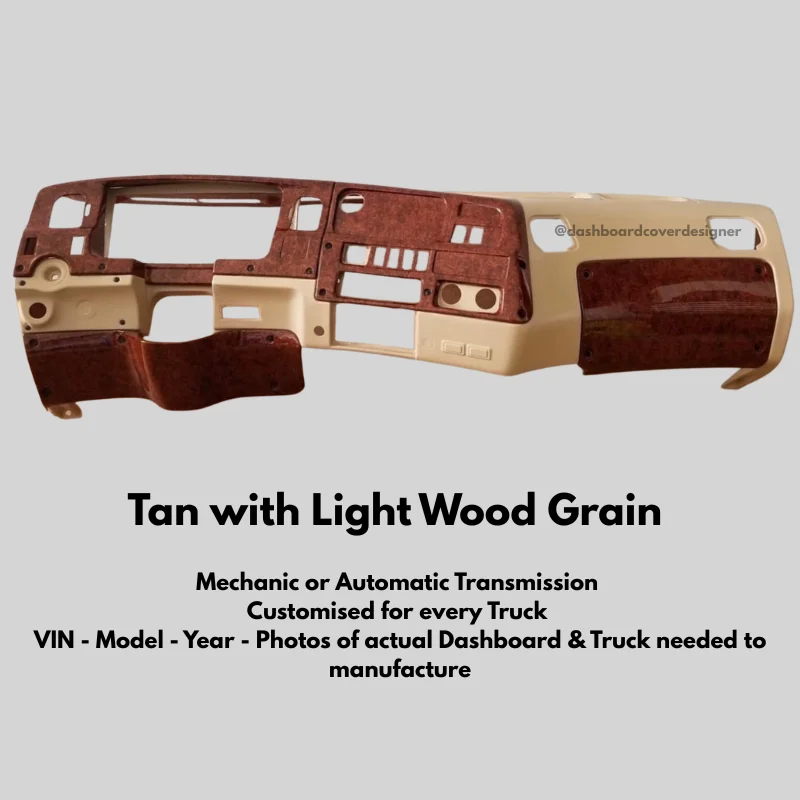 Complete Fiberglass Dashboard Light Wood Grain with Tan – Auto Or Mechanic Transmission - Image 7