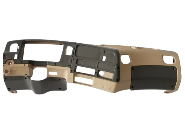 Tan with dark grey complete fiberglass dashboard for Ford STERLING, Aeromax, and Louisville Truck, custom-made for durability and perfect fit