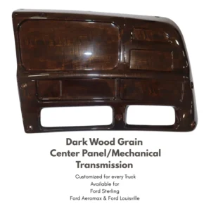 Center Panel Dark Wood Grain Mechanical Transmission