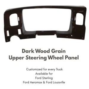 Upper Steering Wheel panel in Dark Wood Grain