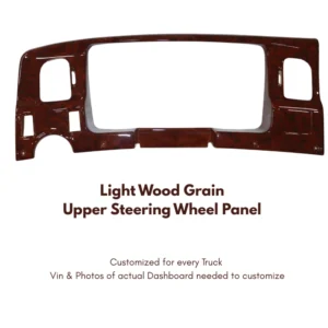 Upper Steering Wheel panel in Light Wood Grain